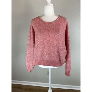 Mbym M Alpaca Sweater Pink Knit Crew Neck Pullover Subtle Luxury Minimalist Prep